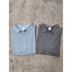 Lot of 2 ALL IN MOTION button up shirts long sleeve Men's size XXL Stretch